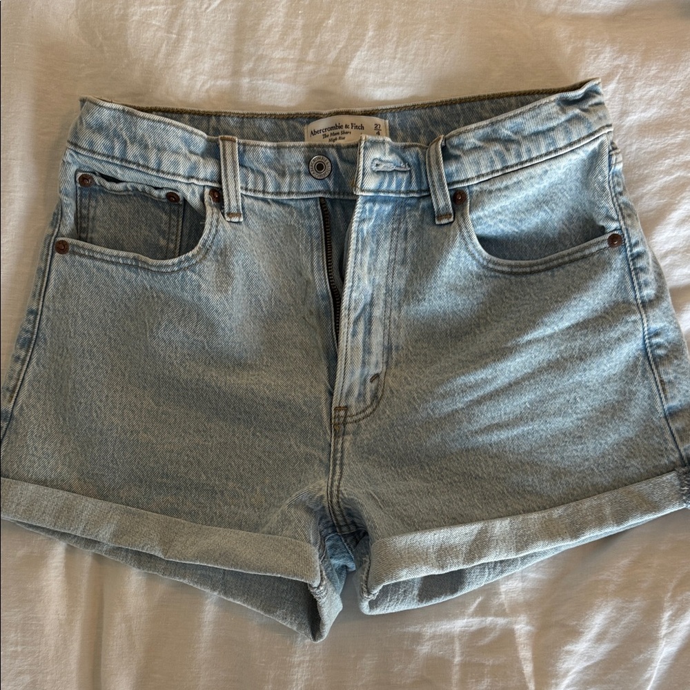 Abercrombie and fitch Light Blue high rise mom short